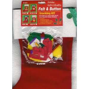  Felt & Button Stocking Kit   BELIEVE Arts, Crafts 