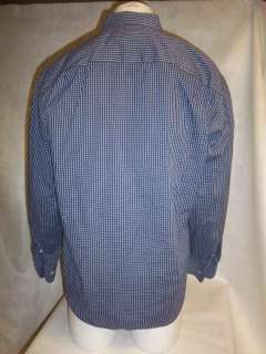 Mens MISSONI Plaid Cotton Blue Dress Shirt Sz 40 MEDIUM  