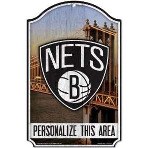  Wincraft Brooklyn Nets Personalized 11x17 Wood Sign 