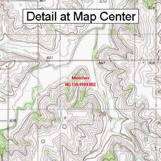   Quadrangle Map   Melcher, Iowa (Folded/Waterproof)