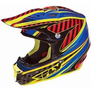  Fly Racing F2 Carbon Systematic Blue/Red Helmet   Size 