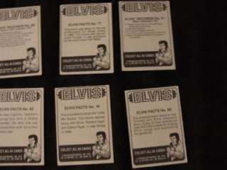 1978 Boxcar Enterprises Elvis Presley Collectible Trading Cards The 