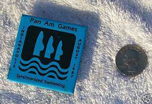 Pan Am Games Indianapolis Swimming 1987 PinbackButton  