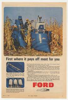 1964 Ford Corn Picker Picking Contest Winner Photo Ad  