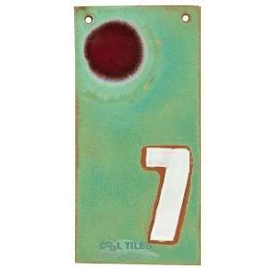 Modern flats with spots house numbers   #7 in copper patina, matador r
