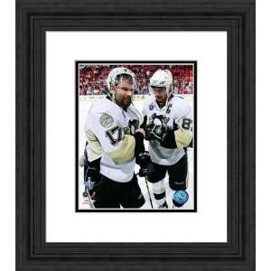  Framed Sykora/Crosby Pittsburgh Penguins Photograph 