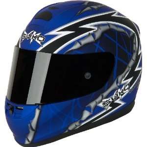  Syko Sport Street Helmet Blue/ Black Large Automotive