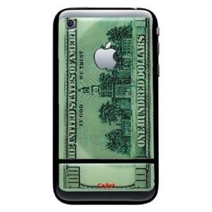  Premium Green $100 Design Bubbled Stick on Cell Phone 