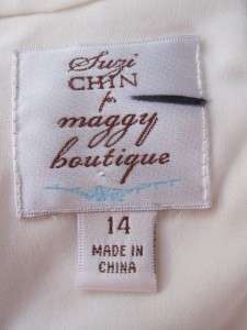 Suzi Chin Maggy Boutique Dress 14 Grecian Ivory Bridal  
