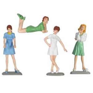  Sixties Sweeties Figurines for 1/24 Scale Cars  Set of 4 
