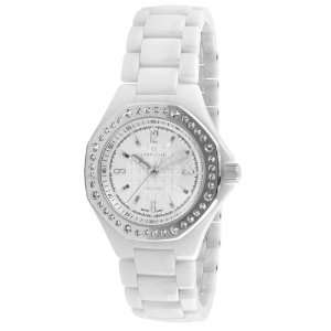   Swiss Ceramic Swarovski Crystal White Dial Watch Peugeot Watches