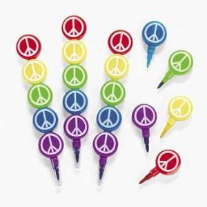    Stacking Peace Sign Crayons (1 dozen)   Bulk [Toy] 