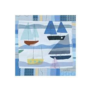 Blue Sailboats by Maria Carluccio 