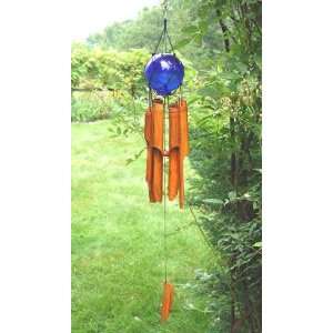  Buoy Chime   Large, Cobalt   Glass Buoy Bamboo Chimes 