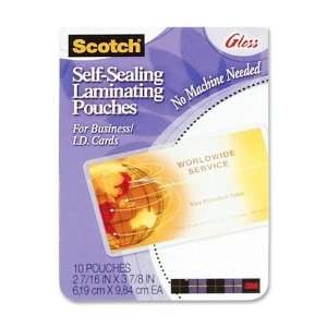  Business Cards Laminating Pouches, 3 7/8x2 7/8, Clear 
