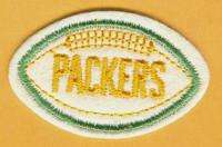 1960s GREEN BAY PACKERS FOOTBALL SHAPE PATCH RARE Unsold Stock  