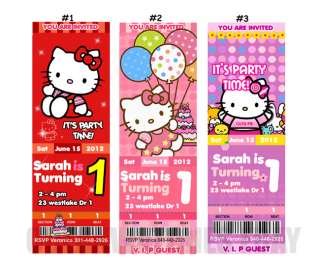 HELLO KITTY PERSONALIZED BIRTHDAY PARTY PHOTO INVITATIONS PARTY FAVOR 