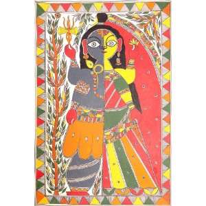  The One Supreme Soul   Madhubani Painting on Hand Made 