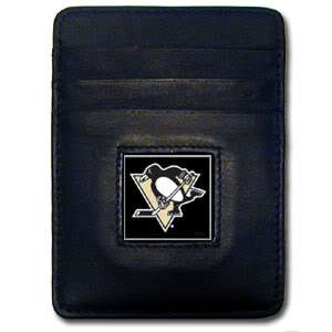Pittsburgh Penguins Leather Money Clip NHL New  