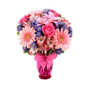  Same Day Flower Delivery Pink Delight Bouquet Patio, Lawn 