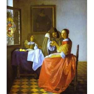  FRAMED oil paintings   Jan Vermeer   32 x 38 inches 