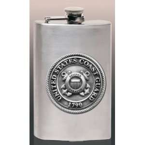  USCG Coast Guard 8 oz Stainless Hip & Travel Flask 