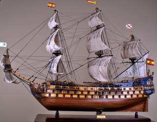 San Felipe 48 large scaled wood model ship tall Spanish boat  