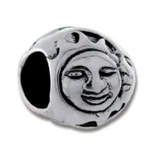  Biagi Sterling Silver Sun and Moon Bead Charm Biagi 