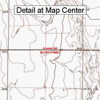   Topographic Quadrangle Map   Ensign SW, Kansas (Folded/Waterproof