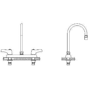   26C3933 R7 26T Two Handle 8 Cast Deck Mount Faucet