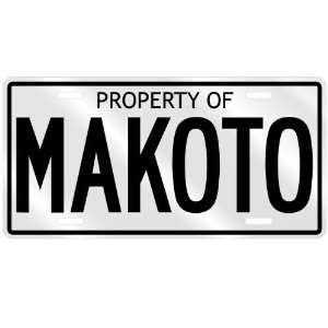  PROPERTY OF MAKOTO LICENSE PLATE SING NAME