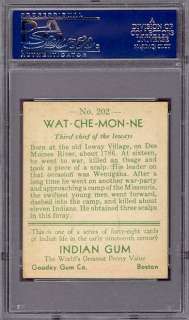 1933 Goudey Indian Gum #202 Wat Che Mon Ne PSA 8 pop 4  