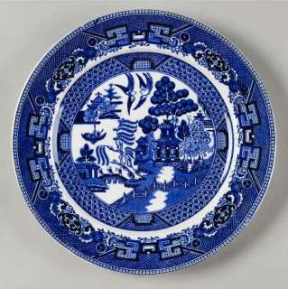 manufacturer buffalo pottery pattern blue willow piece salad plate 