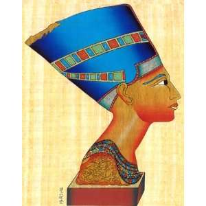 Bust of Nefertiti in Berlin Papyrus 