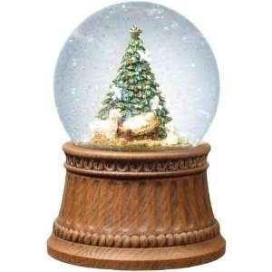 New   Pack of 2 Musical Christmas Tree with Lamb & Baby Jesus Snow 