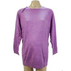 Liz Lange Maternity Purple Knit Sweater (Front)