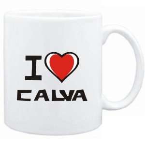  Mug White I love Calva  Sports