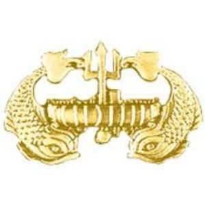  U.S. Navy Deep Submergence Pin Gold Plated 1 3/8 Arts 