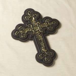  Wood Grain Cross with Antique Gold Leaf
