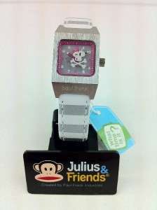   Julius & Friends Skurvy watch face stripey strap watch £65  