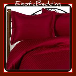 1200 Thread Egyptian Cotton sheet Set   Burgundy Stripe  
