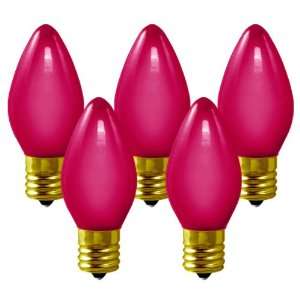 Bulbs C9   Opaque Pink   7 Watt   Intermediate Base   Christmas Lights 