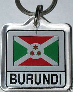 République du Burundi Flag Key Chain NEW  