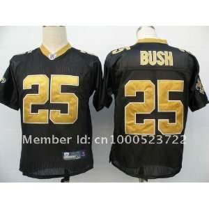  new new orleans saints 25# bush jerseys black with super 