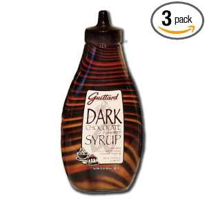 Guittard Dark Chocolate Flavored Syrup, 23 Ounce Units (Pack of 3 