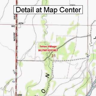  USGS Topographic Quadrangle Map   Teton Village, Wyoming 