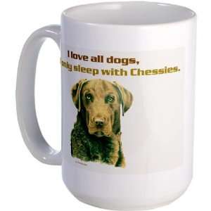   sleep with Chessies Dog breeds Large Mug by  