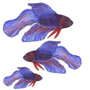  Fighting Fish Repositionable Wall Mural Decal