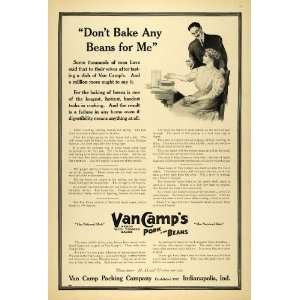  1911 Ad Van Camp Packing Pork Beans Canned Food Husband 