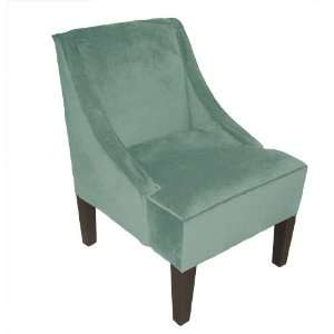   Furniture Swoop Arm Chair in Velvet Caribbean Furniture & Decor